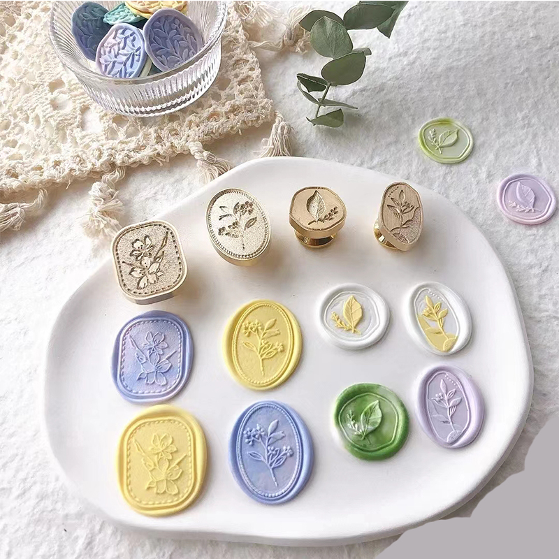 Wax Seal Stamp 3D Embossed Flower Sealing Relief